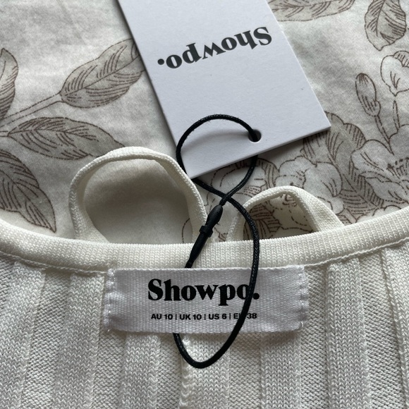 Showpo Cream Ribbed Midi Dress - Picture 4 of 9